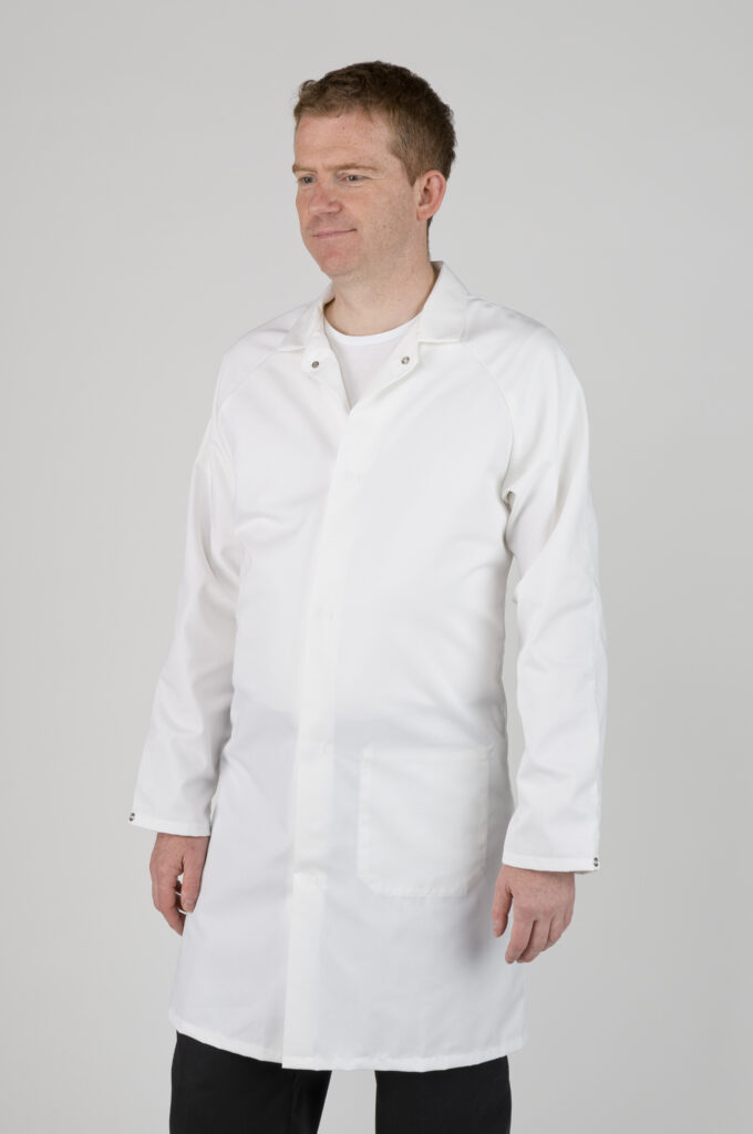 White Knight Food Manufacturing Coat