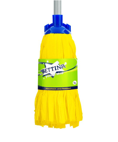 Bettina Yellow Microfibre Mop with Silver Handle
