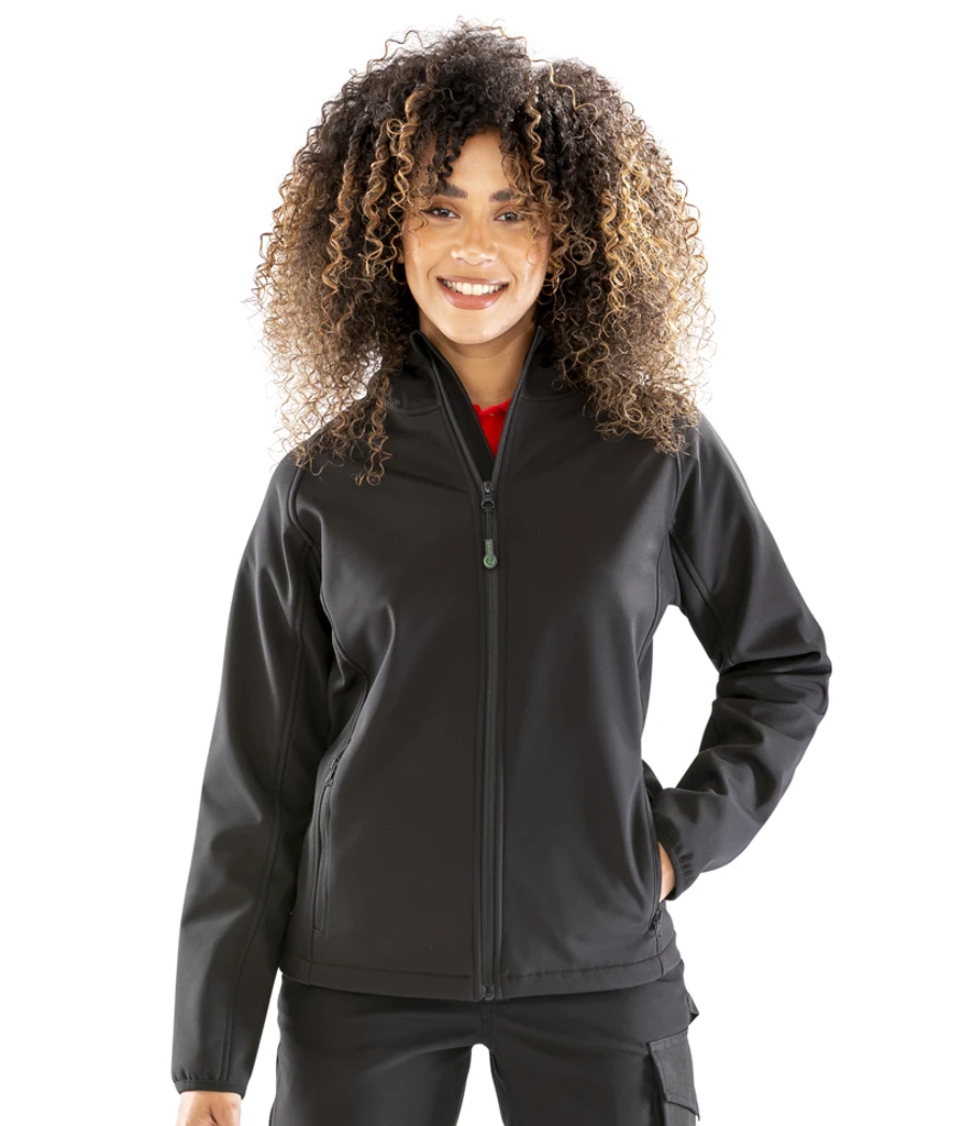 Result Recycled Ladies Three Layer Printable Hooded Soft Shell Jacket